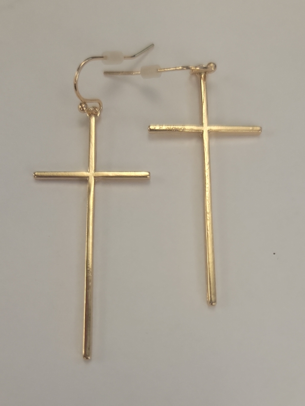 Fashion Jewelry Gold Cross Dangle Earrings